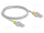 DeLOCK Cable de red RJ45 Cat.6A S/FTP con clips de colores, 1 m, Gris