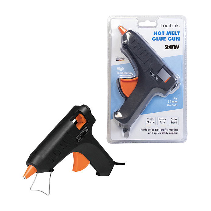 LogiLink Pistola de silicona caliente, 20W