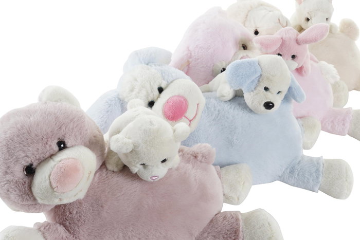 DKD Home Decor Peluche Rosa Azul Poliester 22 x 20 x 33 cm (8 Unidades) DKD Home Decor Peluche Rosa Azul Poliester 22 x 20 x 33 cm (8 Unidades)