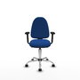 PIQUERAS Y CRESPO Silla de oficina Aýna Azul con mecanismo Asincro