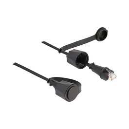 DeLOCK Cable de red Cat.6 STP RJ45 macho a RJ45 macho IP68 de 2 m, Negro