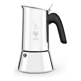 Bialetti NEW VENUS 6TZ Induction Cafetera Italiana 6 Tazas 0.3 L Plata Acero Inoxidable para Cocinas de Induccion