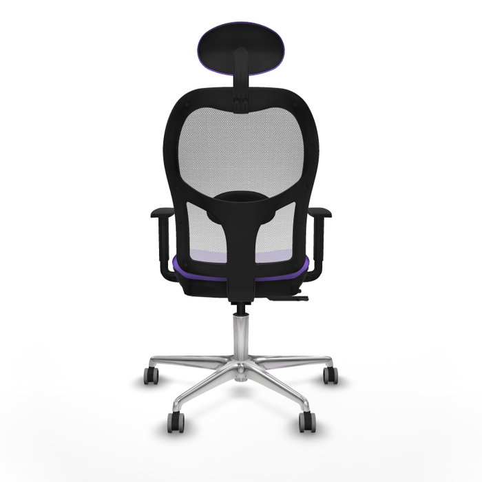 PIQUERAS Y CRESPO Silla de oficina Jorquera con mecanismo Sincro/Traslack, Lila y Blanco