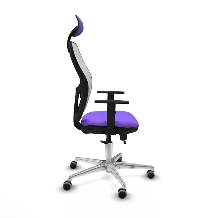 PIQUERAS Y CRESPO Silla de oficina Jorquera con mecanismo Sincro/Traslack, Lila y Blanco