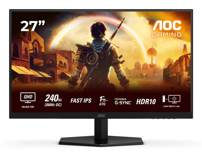 AOC Monitor Gaming Q27G42ZE 27 Pulgadas QHD Fast IPS Negro/Rojo