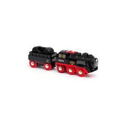 Ravensburger Locomotora de vapor con tanque de agua (negro/rojo) Ravensburger Locomotora de vapor con tanque de agua (negro/rojo)