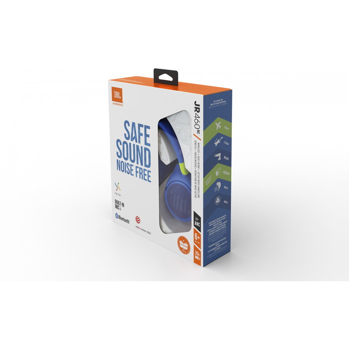 JBL JR 460 NC Auriculares Over-Ear con Noise-Cancelling para Niños - Azules