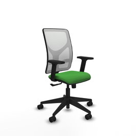 PIQUERAS Y CRESPO Silla de oficina Motilla con mecanismo Sincro, Verde y Blanco