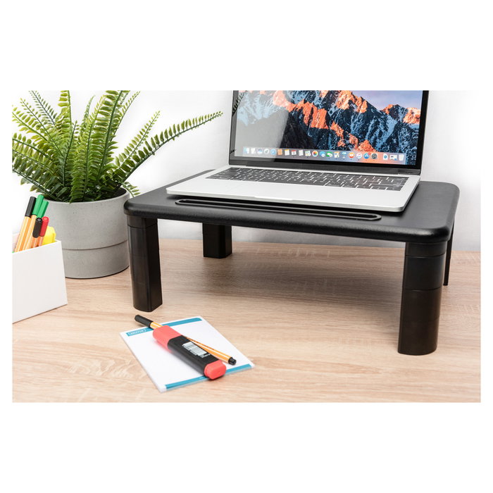 DIGITUS Base de monitor ergonómica ajustable negra