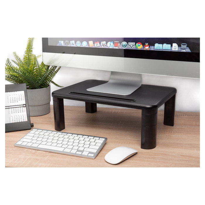 Digitus Soporte para Monitor y Portátil Ajustable en Altura, Negro