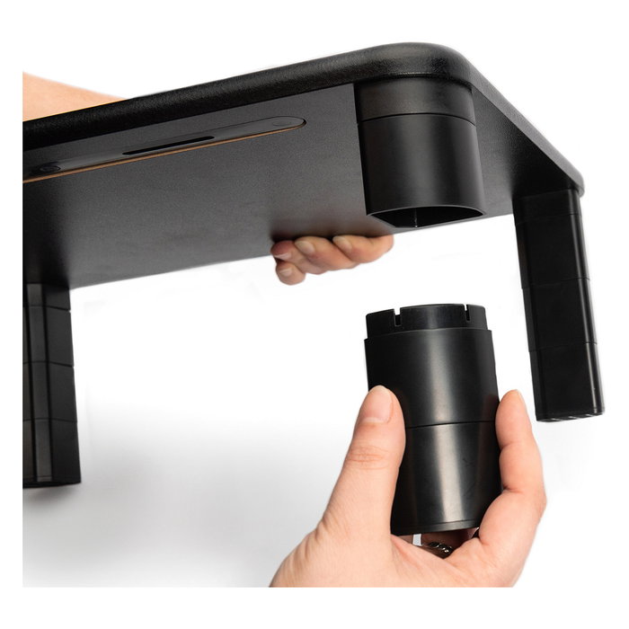 DIGITUS Base de monitor ergonómica ajustable negra