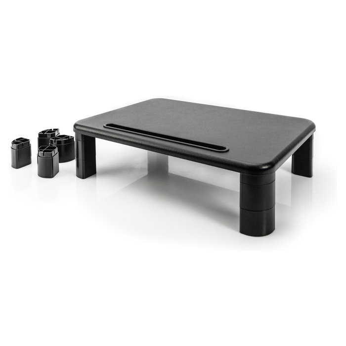 DIGITUS Base de monitor ergonómica ajustable negra