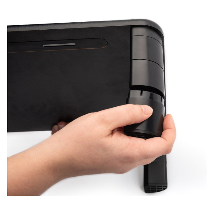 DIGITUS Base de monitor ergonómica ajustable negra