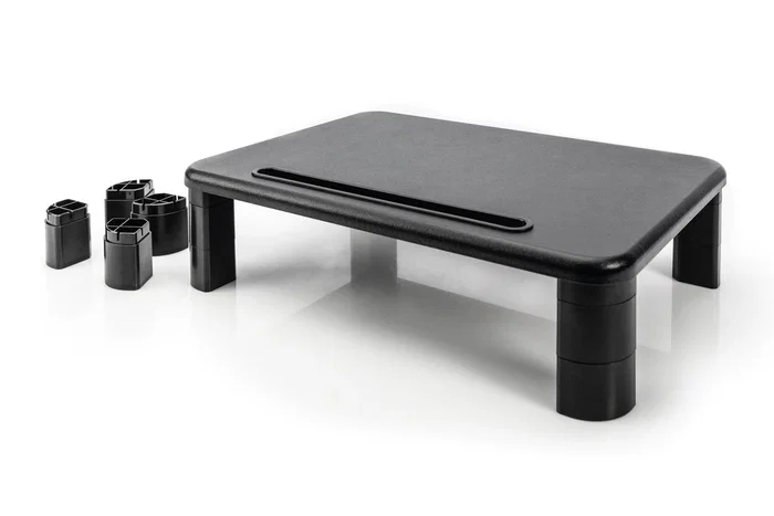 DIGITUS Base de monitor ergonómica ajustable negra