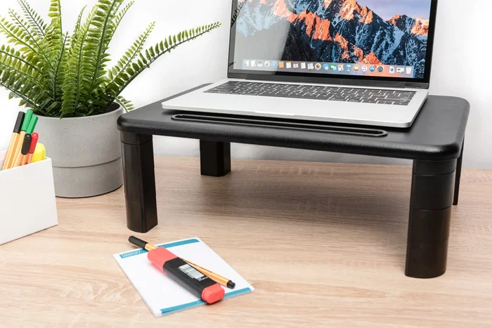 Digitus Elevador de Monitor Ergonómico Ajustable Negro