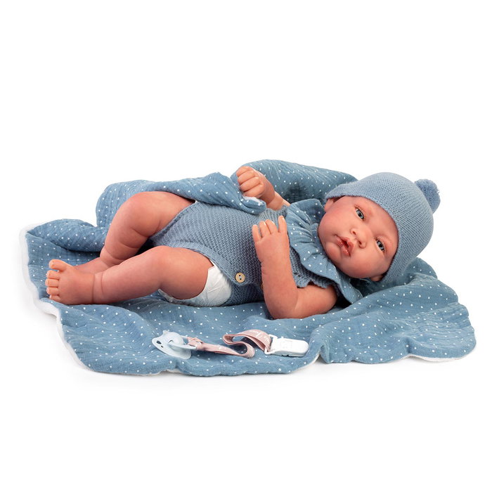 Muñecas Antonio Juan Muñeco Dulce Reborn Lui 80219 con Mantita Niño