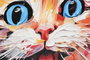 DKD Home Decor Cuadro Gatito Surtido de 2 Piezas (80x80 cm) Multicolor