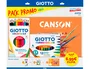Giotto Pack Promo Dibujo y Pintura con Acuarelas, Bloc A4 370gr y Pegamento