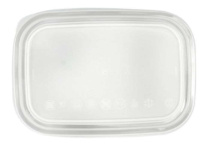 Duralex Fiambrera Rectangular 0.4L 15.5 cm x 11 cm x 4.5 cm Tapa Transparente (8 Unidades)