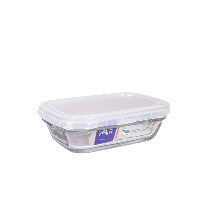 Duralex Freshbox Fiambrera Rectangular 0.4L con Tapa Transparente (8 Unidades)