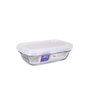 Duralex Freshbox Fiambrera Rectangular 0.4L con Tapa Transparente (8 Unidades)