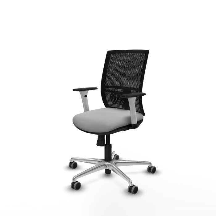 PIQUERAS Y CRESPO Silla de oficina Yunquera con mecanismo Sincro, Gris claro y Negro PIQUERAS Y CRESPO Silla de oficina Yunquera con mecanismo Sincro, Gris claro y Negro
