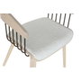 DKD Home Decor Silla de Madera y Poliéster Blanca