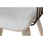 DKD Home Decor Silla de Madera y Poliéster Blanca