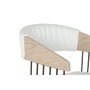 DKD Home Decor Silla de Madera y Poliéster Blanca