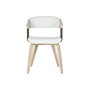 DKD Home Decor Silla de Madera y Poliéster Blanca