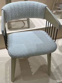 DKD Home Decor Silla Scandi Blanco Madera Poliester Bucle 51 x 55 x 76.5 cm