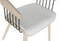 DKD Home Decor Silla Scandi Blanco Madera Poliester Bucle 51 x 55 x 76.5 cm