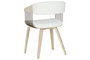 DKD Home Decor Silla Scandi Blanco Madera Poliester Bucle 51 x 55 x 76.5 cm