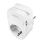 LogiLink Cargador USB-A/C de 17 W con 2 puertos, 1x USB-A y 1x USB-C, Blanco