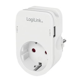 LogiLink Cargador USB-A/C de 17 W con 2 puertos, 1x USB-A y 1x USB-C, Blanco