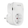 LogiLink Cargador USB-A/C de 17 W con 2 puertos, 1x USB-A y 1x USB-C, Blanco