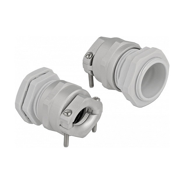 DeLOCK Prensaestopas PG29 Gris con alivio de tensión y protección contra la flexión