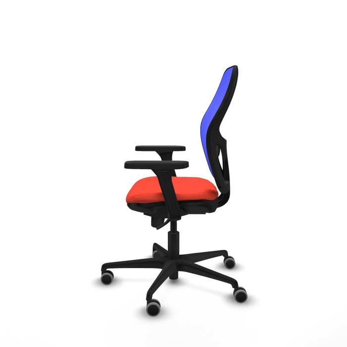 PIQUERAS Y CRESPO Silla de oficina Jorquera con mecanismo Sincro, Tela Naranja y Malla Azul PIQUERAS Y CRESPO Silla de oficina Jorquera con mecanismo Sincro, Tela Naranja y Malla Azul