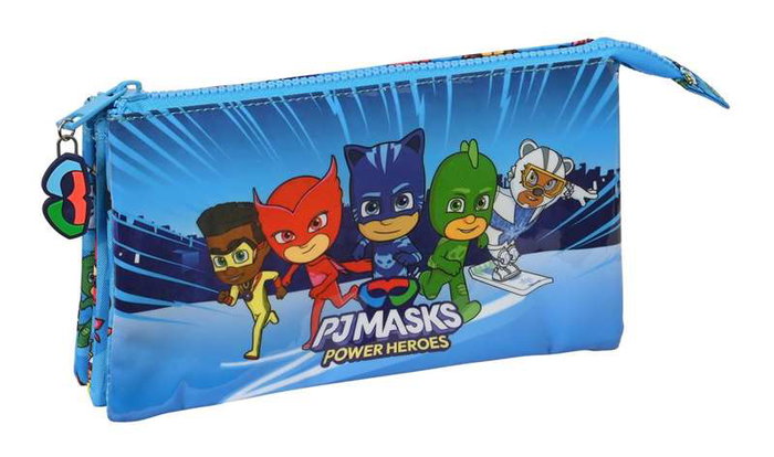 Portatodo Triple PJ Masks Azul 22 x 12 x 3 cm
