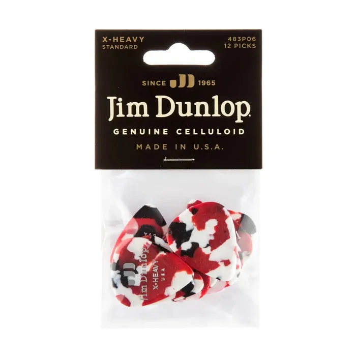 DUNLOP Pack de 12 Púas Genuine Celluloid Confetti - X Heavy