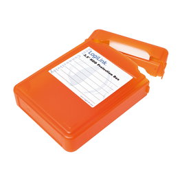 LogiLink Caja de protección para 1 HDD de 3,5 pulg., naranja