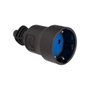 Solera Base Aerea PVC 707c 16A 250V Negra Sujetacables Abatible Retractilada