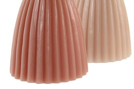 DKD Home Decor Vela Beige Terracota Cera Parafina 9 x 13 x 9 cm (6 Unidades)