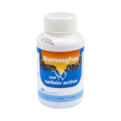 ANROCH Nomasghas 90 Cápsulas - Bienestar Digestivo, Gases, Hinchazón, Gastritis e Indigestión con Carbón Activo ANROCH Nomasghas 90 Cápsulas - Bienestar Digestivo, Gases, Hinchazón, Gastritis e Indigestión con Carbón Activo