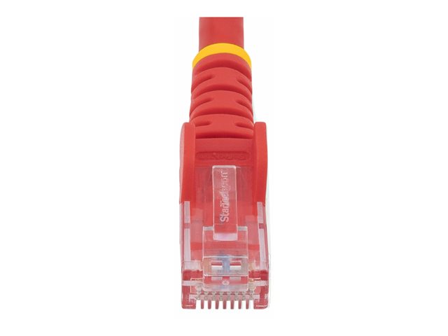 StarTech Cable Ethernet CAT6 1m RJ45 Rojo para Gigabit y 10 Gigabit, Conector Snagless, N6PATC1MRD