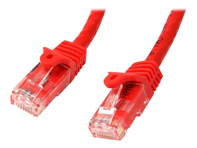 StarTech Cable Ethernet CAT6 1m RJ45 Rojo para Gigabit y 10 Gigabit, Conector Snagless, N6PATC1MRD
