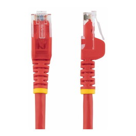 StarTech Cable Ethernet CAT6 1m RJ45 Rojo para Gigabit y 10 Gigabit, Conector Snagless, N6PATC1MRD