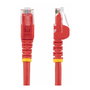 StarTech Cable Ethernet CAT6 1m RJ45 Rojo para Gigabit y 10 Gigabit, Conector Snagless, N6PATC1MRD