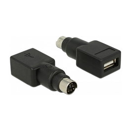 DELOCK Adaptador PS/2 Macho a USB-A Hembra Negro 65898