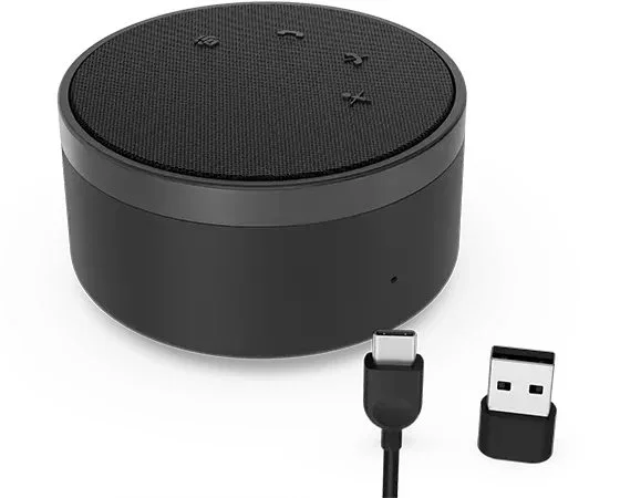 Lenovo 4XD1C82055 Altavoz PC con Micrófono USB-C Negro, Omnidireccional, 3W, Compatible con Windows 10, Cancelación de Ruido